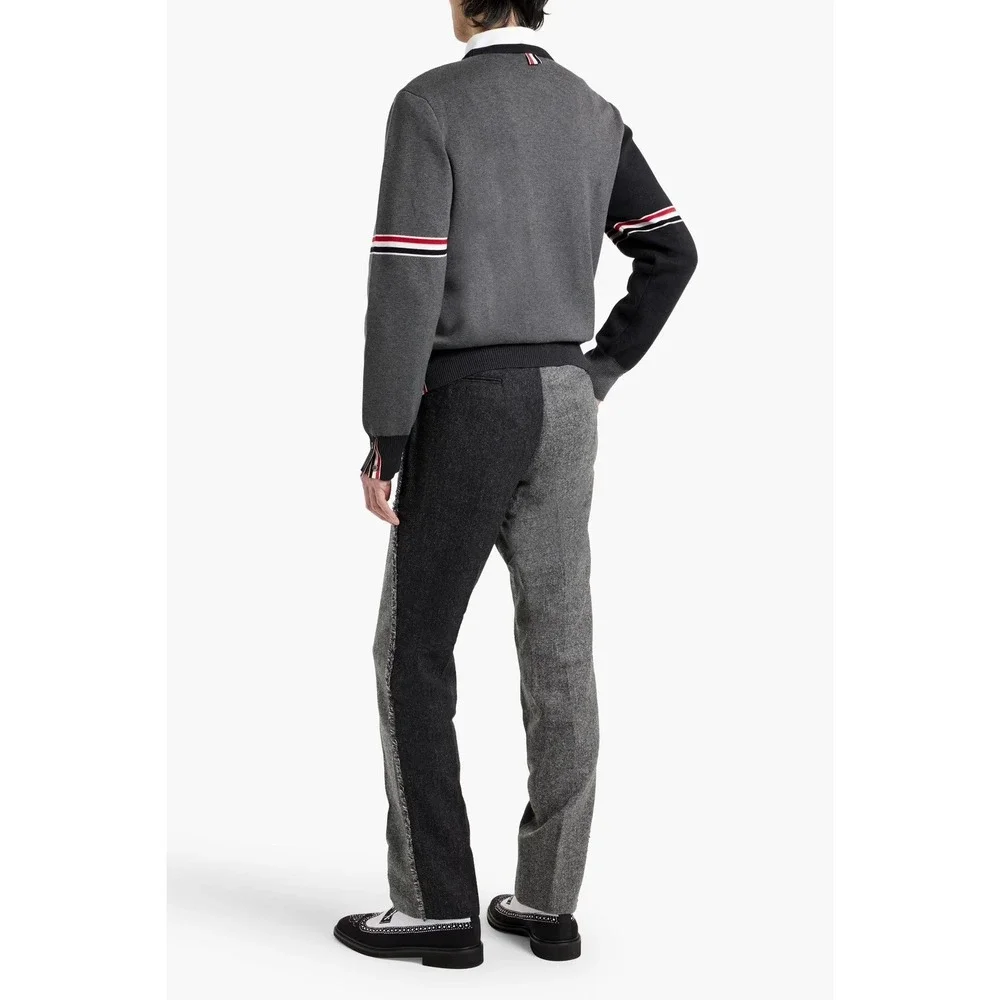 Thom Browne Tapered two tone Gray Wool Tweed Pants Size 3